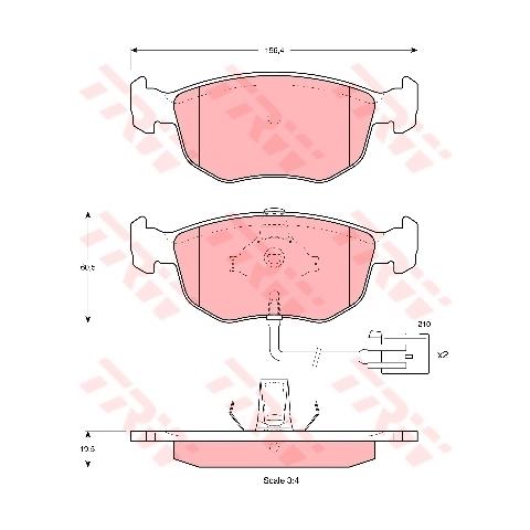 Pattini Freno Ford Mondeo I (gbp) 1.8 I 16v Gdb1213 - Foto 1