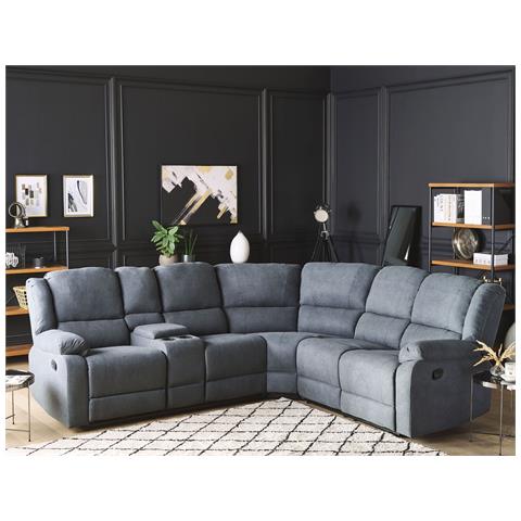 Divano Angolare Con Schienale Regolabile Manualmente Grigio Rokke - Foto 1