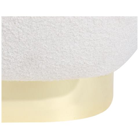 Poltrona Bouclé Bianco E Oro Loviisa - Foto 8