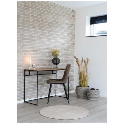 Scrivania Vita - Marrone - Metallo - 45x100x75 Cm - Foto 2