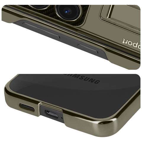 Cover Per Samsung S24 Retro Rigido Bordo Flessibile Con Supporto - Foto 2
