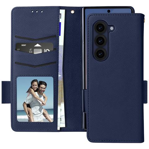 Custodia Per Galaxy Z Fold6 Portafoglio Linguetta Magnetica Cinturino - Foto 1