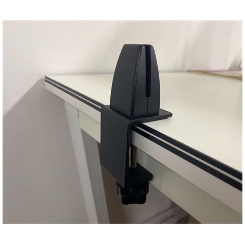Morsetto Per Divisorio Da Scrivania Con Supporto Regolabile In Alluminio Black - Foto 2