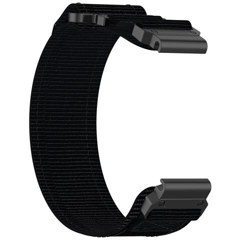 Cinturino Orologio Da 22 Mm Per Garmin Quatix 7 Pro /fenix /fenix 6/fenix 5 Taglia M Nylon Black - Foto 1