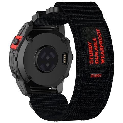 Cinturino Orologio Da 22 Mm Per Garmin Quatix 7 Pro /fenix /fenix 6/fenix 5 Taglia M Nylon Black - Foto 2