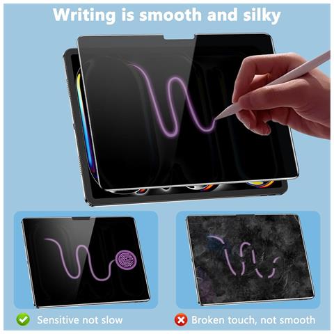 Proteggi Schermo Per Ipad Pro 13 (2024) vetro Temperato Anti-spia Ipad Aria 12.9 (2024) - Foto 2
