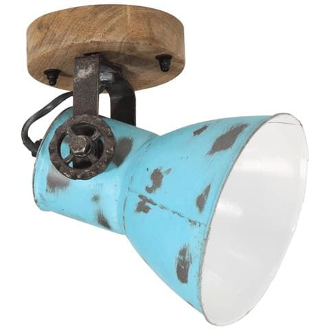 Lampada A Parete 25 W Blu Anticato 11,5x11,5x25 Cm E27 - Foto 2