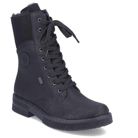 Black Casual Closed Booties Stivaletti Sintetico E Tessile Scarpe Donna Nero Eu 41, 72048-01 - Foto 2