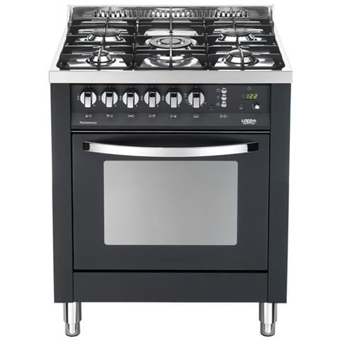 Cucina Elettrica PNM76GVT /C 5 Fuochi a Gas con Forno Elettrico Multifunzione Termoventilato Classe A Dimensioni 70 cm Colore Nero - Foto 1