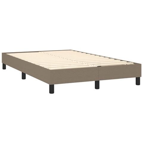 Letto a Molle con Materasso e LED Tortora 120x190 cm in Tessuto - Foto 10