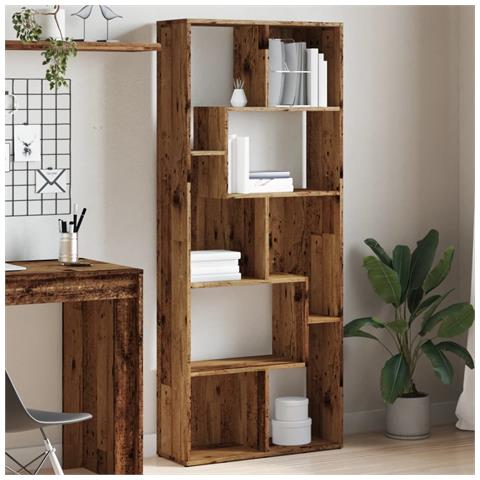 Libreria Legno Antico 67x24x161 Cm In Truciolato - Foto 3