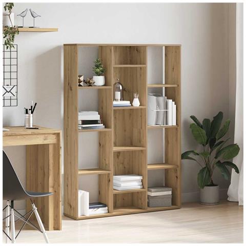 Libreria/divisorio Rovere Artigianale 100x24x140 Cm Truciolato - Foto 3