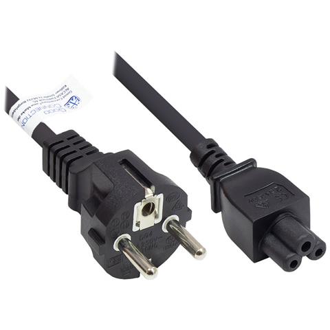 P0005-S030 cavo di alimentazione Nero 3 m Spina di alimentazione di tipo E+F Accoppiatore C5 - Foto 1