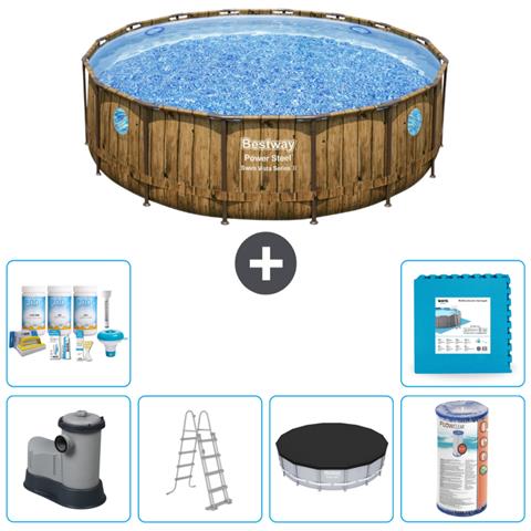 Piscina Fuori Terra - In Giro - 488x122 Cm - Bruin - Include Accessori Coordinati Cb30 - Foto 1