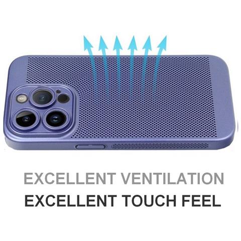 Custodia Back Cover Shell Rigida Antiscivolo Traforata Per Samsung Galaxy S24 Blu - Foto 2