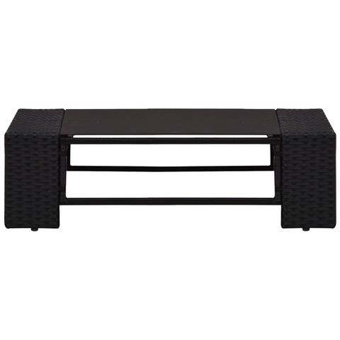 Lusso Casadino -  Set Divani Da Giardino 2 Pz In Polyrattan Nero - Foto 8