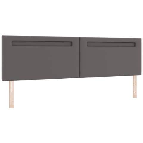Testiera  Design Semplice Grigia 200 cm in Pelle Sintetica - Foto 1
