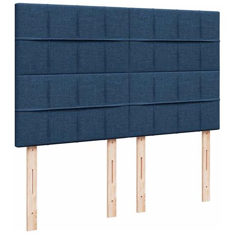 Giroletto a Molle con Materasso Blu 140x190 cm in Tessuto - Foto 9