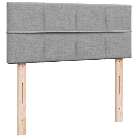 Pouf Letto con Materasso Grigio Chiaro 120x200 cm in Tessuto - Foto 9