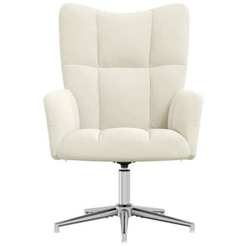 Lusso Casadino -  Sedia Relax Bianco Crema Velluto - Foto 2