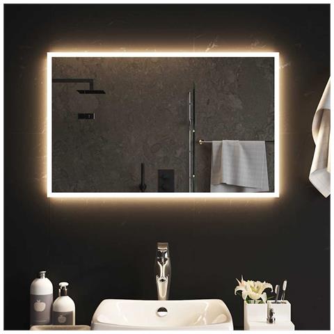 Specchio Da Bagno Con Luci Led 80x50 Cm - Foto 6