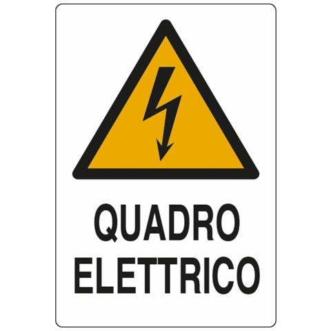 Cartello Segnaletica Quadro Elettrico 30x20 Confezione Da 5 Pezzi - Foto 1