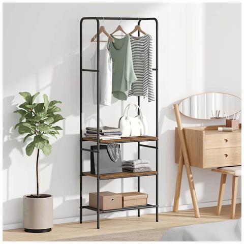 Ripiano per vestiti con mensole Legno vecchio 60 x 30 x 171 cm - Foto 2