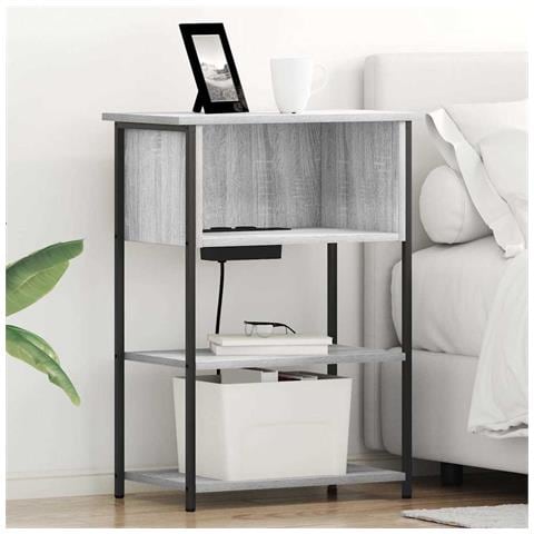 Armadio da Notte Grigio sonoma 55 x 31 x 76 cm - Foto 2