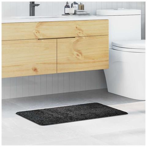 Tappeto da bagno Grigio scuro 50 x 80 cm Polipropilene - Foto 2