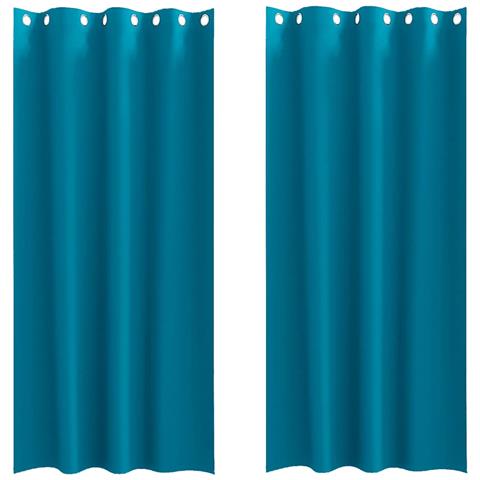 Tende con tende 2 pcs Turchese Poliestere - Foto 1