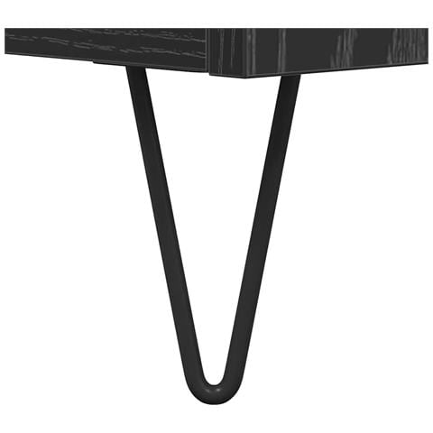 Mobile porta vinili con porta Rovere Nero 121 x 38 x 48 cm - Foto 9