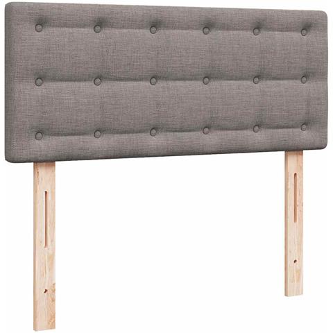 Struttura Letto Pouf con Materasso Tortora 120x190 cm Tessuto - Foto 9