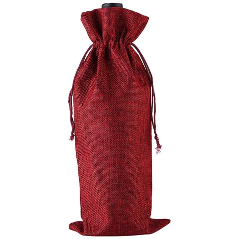 Confezione Da 12 Sacchetti Di Iuta Con Coulisse - Sacchetti Regalo Rustici Per Bottiglie Da 750ml Red - Foto 2