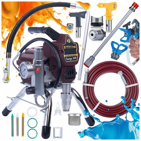 Agitatore Di Verniciatura Zenthril Surge Wf 1800w 20mpa 2l /min - Set Con Lancia 50cm, Filtri 30/60/100, Ugello 513 - Foto 1