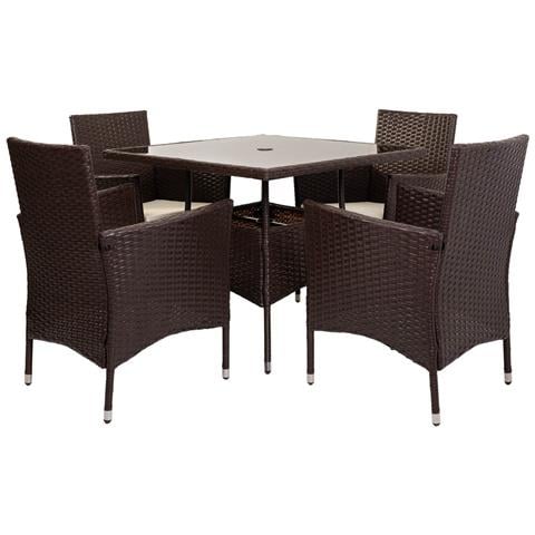 Set Tavolo Nero E 4 Sedie - Foto 1