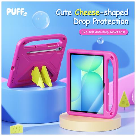 Cover per Galaxy Tab S10 FE - Rosa, Antiurto, Con Soporte - Foto 4