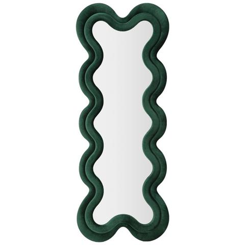 Specchio Con Cornice Onde 4-verde-mdf-58x4x160 Cm - Foto 1