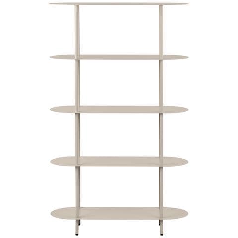 Libreria Rieti A 5 Ripiani In Metallo Sabbia 90×31×150 Cm - Foto 1