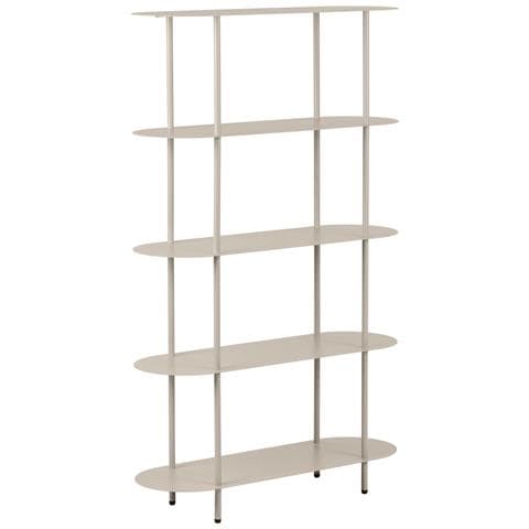 Libreria Rieti A 5 Ripiani In Metallo Sabbia 90×31×150 Cm - Foto 2