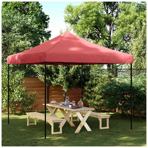 Tenda Party Borgogna 292 x 292 x 315 cm Tessuto Oxford - Foto 2