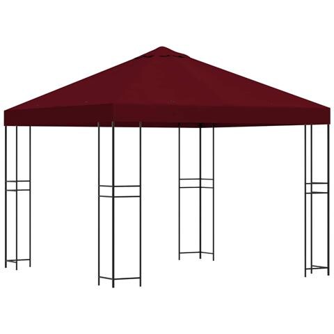 Gazebo 3 x 3 m Borgogna Poliestere e Acciaio 190 gsm - Foto 1