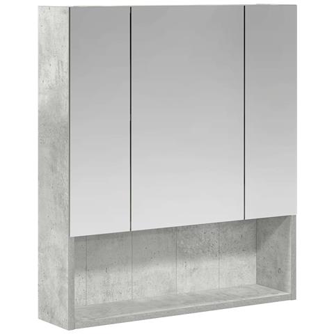 Mobiletto per specchio da bagno con lo scaffale Grigio cemento - Foto 1