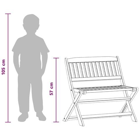 Panchina per Bambini Marrone 61 x 38 x 57 cm - Foto 9