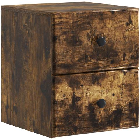 Mobiletto da notte a muro Rovere Fumo 34,5 x 33 x 40 cm - Foto 1