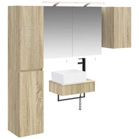 Set di mobili per il bagno 5 pcs Rovere Sonoma - Foto 1