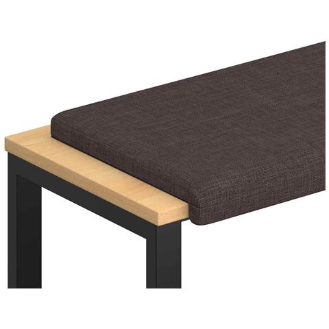 Cuscino per panchina Tessuto Marrone Scuro Profondità 35 cm - Foto 1