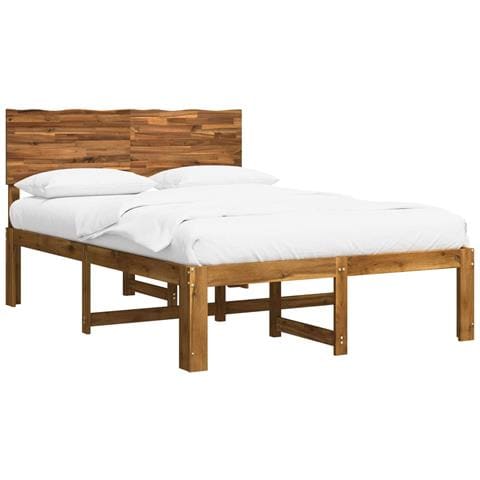 Letto matrimoniale con testiera ROSTOCK Naturale 150 x 200 cm - Foto 1