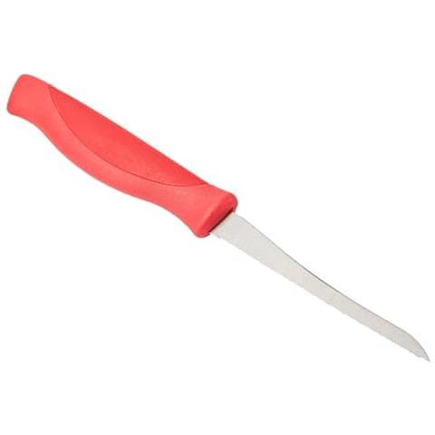 60354 - Coltello seghettato in acciaio inossidabile - Rosso - Foto 2