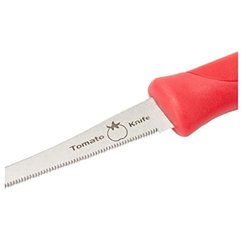 60354 - Coltello seghettato in acciaio inossidabile - Rosso - Foto 3