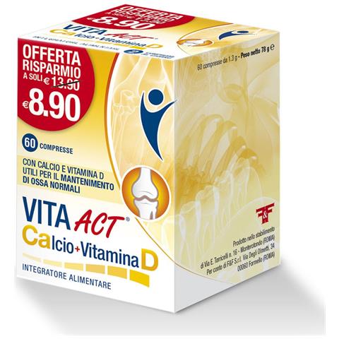 Vita Act Calcio + Vitamina D 60 Compresse - Foto 1
